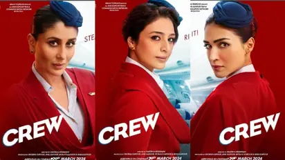 'Crew': Kareena Kapoor Khan, Tabu, Kriti Sanon slay as air hostesses in new poster