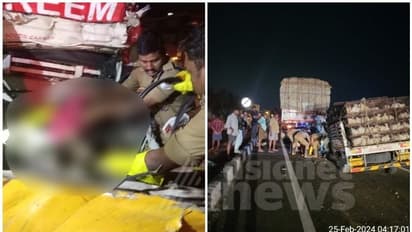 കോഴിയുമായി പോയ പിക്കപ്പ് വാൻ ലോറിയിൽ ഇടിച്ച് അപകടം; രണ്ട് പേര്ക്ക് ദാരുണാന്ത്യം