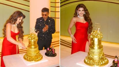 24 കാരറ്റ് സ്വര്‍ണ്ണ കേക്ക് മുറിച്ച് ജന്മദിനം ആഘോഷിച്ച് ബോളിവുഡ് നടി  ഉർവശി റൗട്ടേല