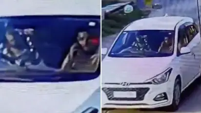 INLD Haryana chief's death: CCTV footage shows suspected assailants arriving in i10 car (WATCH)