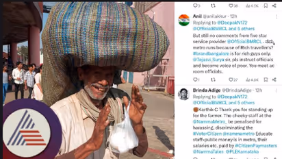 ಬಟ್ಟೆ ಕ್ಲೀನ್ ಇಲ್ಲ ಅಂತಾ ರೈತನಿಗೆ ಮೆಟ್ರೋ ಒಳಗೆ ಬಿಡದ ಸಿಬ್ಬಂದಿ! ಅನ್ನದಾತನಿಗೆ ಅವಮಾನ ಮಾಡಿತಾ ನಮ್ಮ ಮೆಟ್ರೋ?