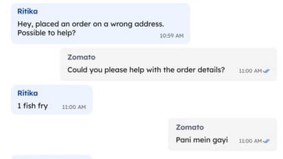 Zomato's hilarious response leaves netizens in splits after woman orders to wrong address