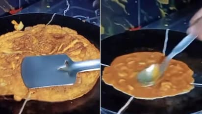 ഓംലെറ്റ് ഈസിയാക്കാൻ സൂത്രം; ഇങ്ങനെയാണെങ്കില് ഓംലെറ്റ് വേണ്ടെന്ന് കമന്റുകള്-വീഡിയോ