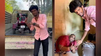 சொந்த செலவில் பைக் வாங்கி கொடுத்த பாலா... காலில் விழுந்து நன்றி சொன்ன மாற்றுத்திறனாளி - கலங்க வைக்கும் வீடியோ