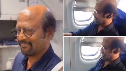 Rajinikanth travels in economy class, enjoys window seat; fans can't keep calm (Video)