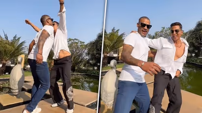 When Gabbar met Khiladi: Shikhar Dhawan shaking a leg with Akshay Kumar takes internet by storm (WATCH)