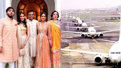 വിമാനങ്ങളെക്കൊണ്ട് ജാമായി ജാംനഗർ; അംബാനി കല്യാണത്തിനെത്തുന്നത് 400 ചാർട്ടർ വിമാനങ്ങള്‍