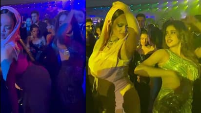 அம்பானி வீட்டு கல்யாணம்.. இணைந்து குத்தாட்டம் போட்ட ரிஹான்னா மற்றும் ஜான்வி கபூர் - வீடியோ செம வைரல்!