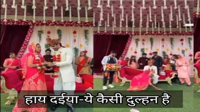 मजेदार VIDEO: जयमाल के दौरान नोटों की बारिश देख कूद पड़ी दुल्हन, दूल्हा शॉक्ड