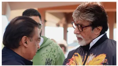 Mukesh Ambani greets Amitabh Bachchan as he reaches Jamnagar with family [PHOTO]