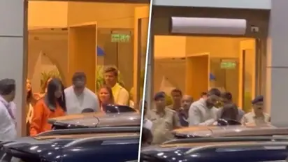 Aishwarya Bachchan, Sweta were spotted bonding together after Anant Ambani pre-wedding bash; video goes VIRAL