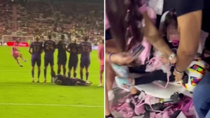 മെസിയുടെ ഫ്രീകിക്ക് ലക്ഷ്യം തെറ്റി! പതിച്ചത് പിഞ്ചുകുഞ്ഞിന്റെ തലയില്, കരച്ചില് നിര്ത്താനായില്ല - വീഡിയോ