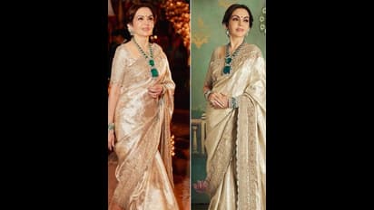 ಕಾಂಚೀಪುರಂ ಸೀರೆಯಲ್ಲಿ ಕಂಗೊಳಿಸಿದ ನೀತಾ ಅಂಬಾನಿ, ಸ್ಯಾರಿಯಲ್ಲಿದೆ ಅನಂತ್-ರಾಧಿಕಾ ಹೆಸರು!