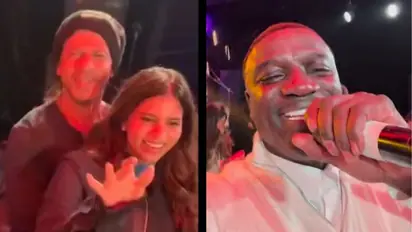 Anant Ambani, Radhika pre-wedding: Akon performs on 'Chammak Challo' with Shah Rukh Khan, shares video