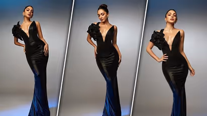 HOT pictures: Kiara Advani slays in black gown that comes with huge rose, deep V neckline