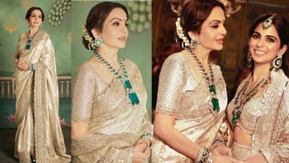 മരതക നെക്ലേസിന് മാത്രമല്ല, നിത അംബാനി ധരിച്ച സാരിക്കുമുണ്ട് ചില പ്രത്യേകതകൾ...