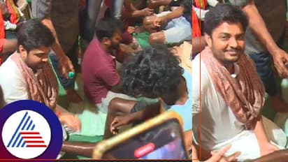 ಮಹಾಶಿವರಾತ್ರಿ: ಶ್ರೀ ಕ್ಷೇತ್ರ ಧರ್ಮಸ್ಥಳಕ್ಕೆ ಪಾದಯಾತ್ರೆ ಹೊರಟ ಭಕ್ತರ ಕಾಲುಗಳಿಗೆ ಎಣ್ಣೆ ಹಚ್ಚಿ ಮಸಾಜ್ ಮಾಡಿದ ವಿನಯ್ ಗುರೂಜಿ