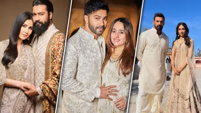 Anant Ambani, Radhika's pre-wedding: Katrina to Varun, couples twin in white-silver traditional outfits