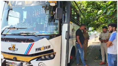 വേണ്ടെന്ന് പറഞ്ഞതെല്ലാമുണ്ട് ഈ ബസിൽ; 25 കി.മി വേഗത്തിൽ പോയി ആളുകളെ ഇറക്കാൻ പറഞ്ഞ് എംവിഡി, പെർമിറ്റ് റദ്ദാക്കി