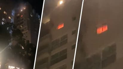 Fire breaks out in 17-storey building in Mumbai's Bandra suburb; WATCH viral video