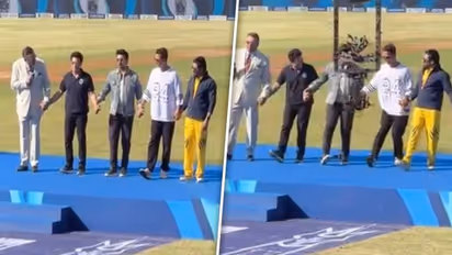 Sachin Tendulkar, Ram Charan and Akshay Kumar dance to 'Naatu Naatu' at ISPL Opening (WATCH)