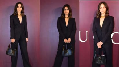 'അവിടെ മൃഗസംരക്ഷണം, ഇവിടെ പശുക്കുട്ടിയുടെ തുകല്‍ കൊണ്ടുള്ള ബാഗ്'; ഗൂച്ചി ബാഗുമായെത്തിയ ആലിയക്കെതിരെ വിമർശനം