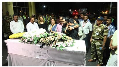 നിബിന് വിട ചൊല്ലാൻ ജന്മനാട്; മൃതദേഹം ഏറ്റുവാങ്ങി ബന്ധുക്കള്, എയര്പോര്ട്ടിലെത്തി ഇസ്രായേല് പ്രതിനിധികളും