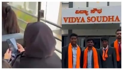 പെൺകുട്ടി ക്ലാസ് മുറിയിൽ ഹിജാബ് ധരിച്ച് വന്നു, കാവി ഷാൾ ധരിച്ച് പ്രതിഷേധം; കർണാടകയിൽ വീണ്ടും ഹിജാബ് വിവാദം