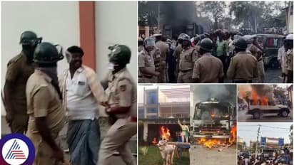 ಬ್ಯಾಡಗಿ ಮೆಣಸಿನಕಾಯಿ ಮಾರುಕಟ್ಟೆ ಪ್ರತಿಭಟನೆ: ಕೈಗೆ ಸಿಕ್ಕ ರೈತರನ್ನು ಎಳೆದೊಯ್ಯುತ್ತಿರುವ ಪೊಲೀಸರು!