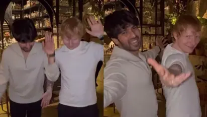 WATCH: Ed Sheeran dances to Allu Arjun's 'Butta Bomma' song, does hook step with Armaan Malik
