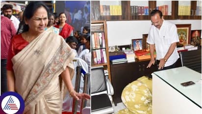 ಸದಾನಂದಗೌಡರ ಕಾಲಿಗೆ ಬಿದ್ದು ಆಶೀರ್ವಾದ ಪಡೆದ ಕೇಂದ್ರ ಸಚಿವೆ ಶೋಭಾ ಕರಂದ್ಲಾಜೆ!