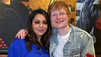 Ed Sheeran's fun evening with Shah Rukh Khan, Gauri Khan at Mannat is not to miss [WATCH]