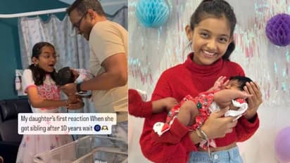 10 വര്ഷത്തെ കാത്തിരിപ്പാ; ആദ്യമായി കുഞ്ഞനിയത്തിയെ കണ്ടപ്പോഴുള്ള ചേച്ചിയുടെ സന്തോഷം കണ്ടോ