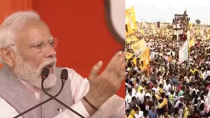 ಪವನ್ ಕಲ್ಯಾಣ ಭಾಷಣದ ನಡುವೆ ಟವರ್ ಏರಿದವರನ್ನು ಕೆಳಕ್ಕಿಳಿಯಲು ಸೂಚಿಸಿದ ಮೋದಿ!