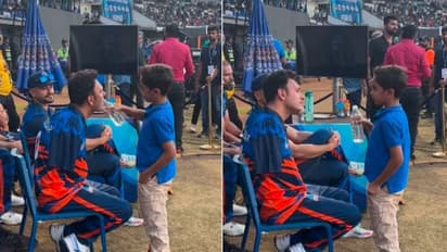 ಕೈಗಳಿಲ್ಲದ ಪ್ಯಾರಾ ಕ್ರಿಕೆಟಿಗ ಅಮೀರ್‌ಗೆ ನೀರು ಕುಡಿಸಿದ ಇರ್ಫಾನ್ ಪುತ್ರ: ವೀಡಿಯೋ ವೈರಲ್