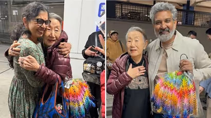 SS Rajamouli in Japan: RRR director gets 'origami cranes' from 83-year-old fan-see pictures