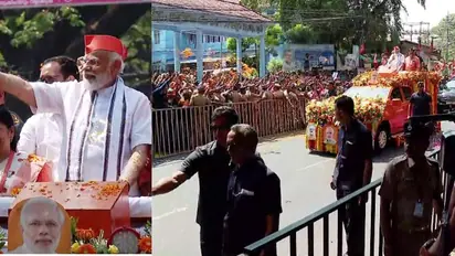 കേരളം ലക്ഷ്യമിട്ട് വീണ്ടും മോദി, പ്രവര്ത്തകരില് ആവേശം , പാലക്കാട്ട് സ്ഥാനാര്ത്ഥിക്കൊപ്പം റോഡ് ഷോ