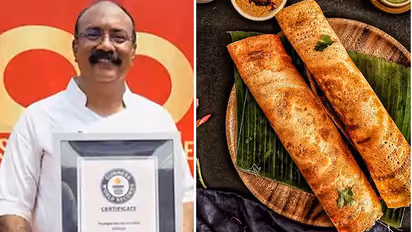 At 123 feet, this dosa creates Guinness World Record for being the world's longest