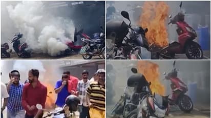 തൃശൂരിൽ ഇലക്ട്രിക് സ്കൂട്ടർ നിന്നുകത്തി, പിന്നാലെ പൊട്ടിത്തെറിച്ചു; നാട്ടുകാർ പരിഭ്രാന്തരായി