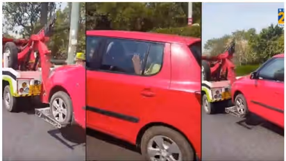 ഇത് ഗുണ്ടായിസം, കൈകൂപ്പി യാചിച്ചിട്ടും വിട്ടില്ല; വയോധികരെ കാറുമായി ക്രെയിനിൽ ഉയർത്തി പാർക്കിംഗ് കരാറുകാർ!