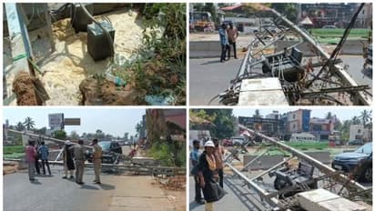 കുടിവെള്ള പൈപ്പ് പൊട്ടി, കഴക്കൂട്ടത്ത് ട്രാൻസ്ഫോർമർ റോഡിലേക്ക് വീണു, ഗതാഗതം പുനഃസ്ഥാപിച്ചു