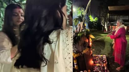 ಅಭಿಷೇಕ್‌ನಿಂದ ದೂರಾಗಿರುವ ವದಂತಿ ನಡುವೆಯೇ ಬಚ್ಚನ್ ಕುಟುಂಬದೊಂದಿಗೆ ಹೋಲಿ ದಹನ ಆಚರಿಸಿದ ಐಶ್ವರ್ಯಾ ರೈ