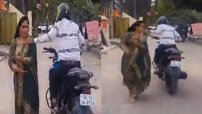 റോഡിൽ റീൽ ഷൂട്ടിം​ഗ്, ബൈക്കിലെത്തിയ കള്ളൻ താലിമാലയും പൊട്ടിച്ച് കടന്നു, നടുക്കുന്ന വീഡിയോ ദൃശ്യങ്ങൾ