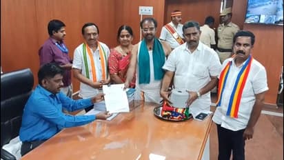 திருப்பூர் குமரன் சிலைக்கு பட்டையடித்த பாஜக வேட்பாளர்; பாஜகவினரின் செயலால் பரபரப்பு