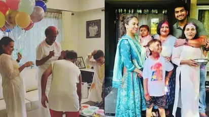 Video and Photos: Rajinikanth celebrates Holi with family in Chennai