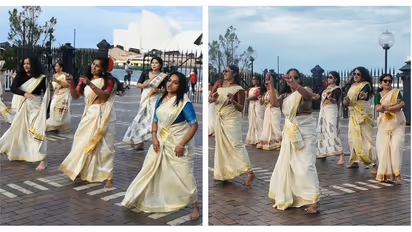 സെറ്റുമുണ്ടും സണ്ഗ്ലാസും, ചുവടുവെക്കാന് പാലാപ്പള്ളി തിരുപ്പള്ളി; സിഡ്നി നഗരത്തില് മലയാളി പെണ്പട!