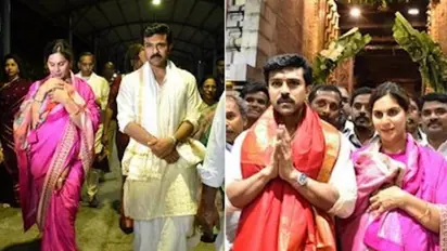 Ram Charan visits Tirupati with Upasana and daughter on his 39th birthday- see pictures