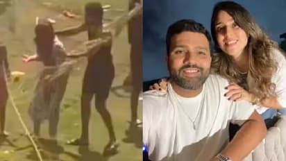 ಹೋಳಿ ಸಂಭ್ರಮಾಚರಣೆಯಲ್ಲಿ ರೋಹಿತ್ ಪತ್ನಿ ರಿತಿಕಾ ಹಗ್ ಮಾಡಿದ ಹಾರ್ದಿಕ್ ಪಾಂಡ್ಯ..! ಹಿಟ್‌ಮ್ಯಾನ್ ಫ್ಯಾನ್ಸ್ ಗರಂ