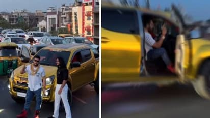 ഫ്ലൈഓവറിൽ വണ്ടി നിർത്തി റീൽസ് ഷൂട്ടിം​ഗ്, പൊലീസ് ഇതൊന്നും കാണുന്നില്ലേ നടപടി വേണമെന്ന് നെറ്റിസൺസ്