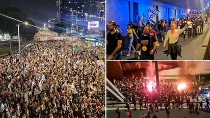 'Elections now': Thousands rally against Netanyahu's Govt in Israel amid Gaza war; WATCH dramatic videos